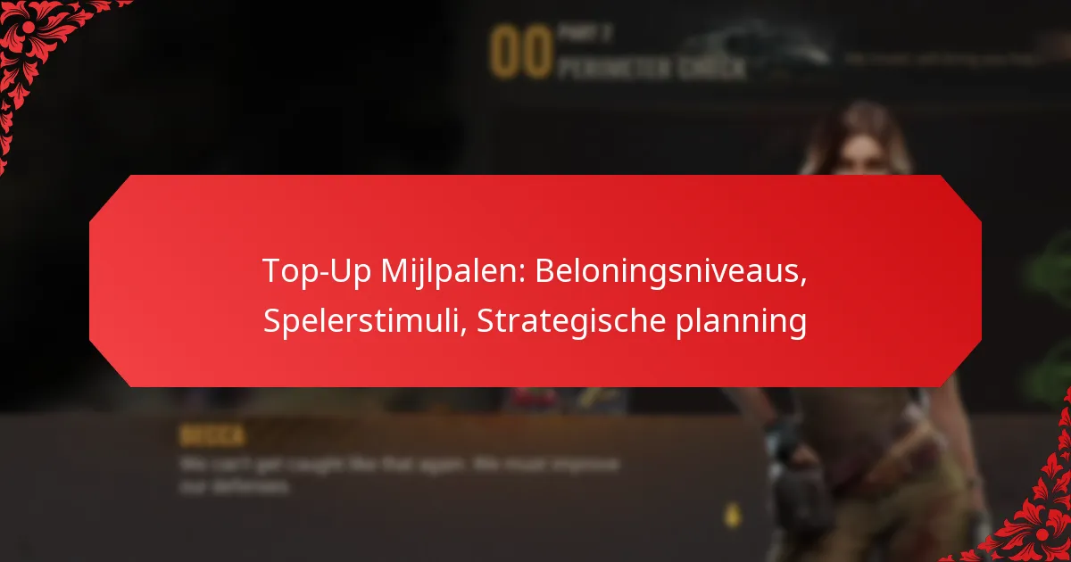 Top-Up Mijlpalen: Beloningsniveaus, Spelerstimuli, Strategische planning