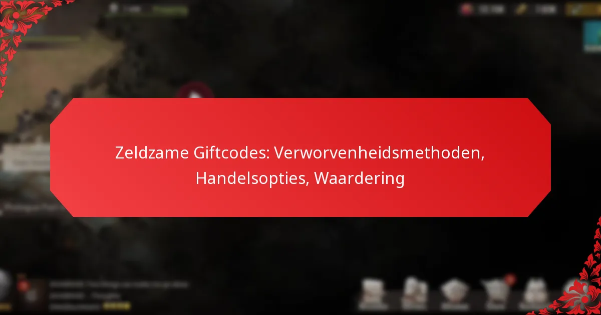 Zeldzame Giftcodes: Verworvenheidsmethoden, Handelsopties, Waardering